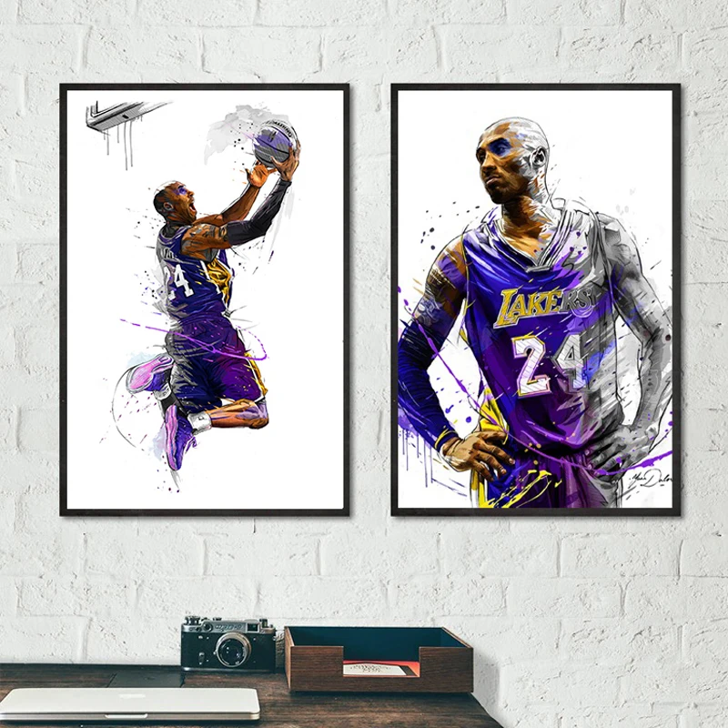 

Basketball Star Kobe Art Poster Picture Bedroom Dormitory Background Wall Decoration Canvas Painting