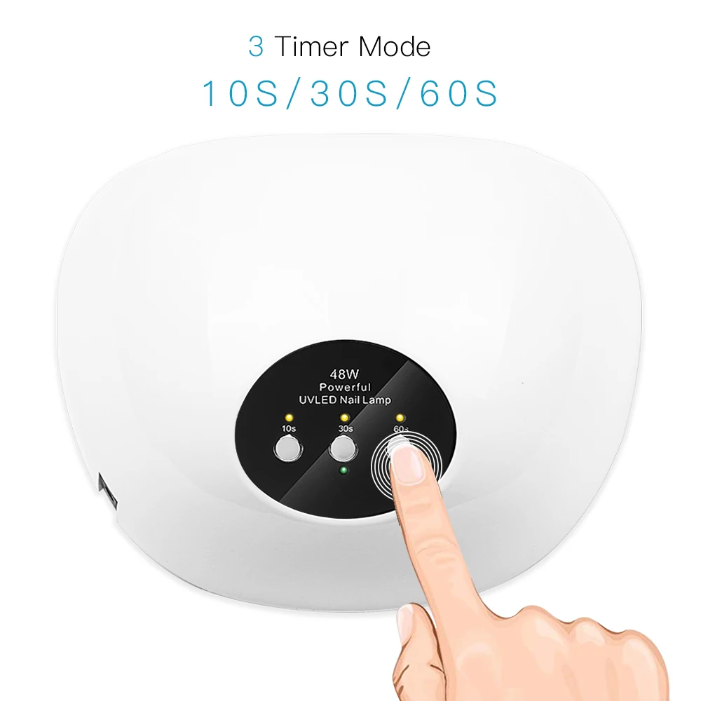 Автоматический датчик 48 Вт Профессиональная УФ лампа 365 + нм для отверждения всех