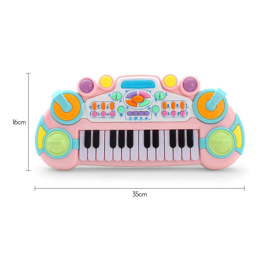 24 Keys Kids Electronic Piano Keyboard Music Education Toy with Colorful Lights for Children Toddler(Random Color Delivery) | Спорт и