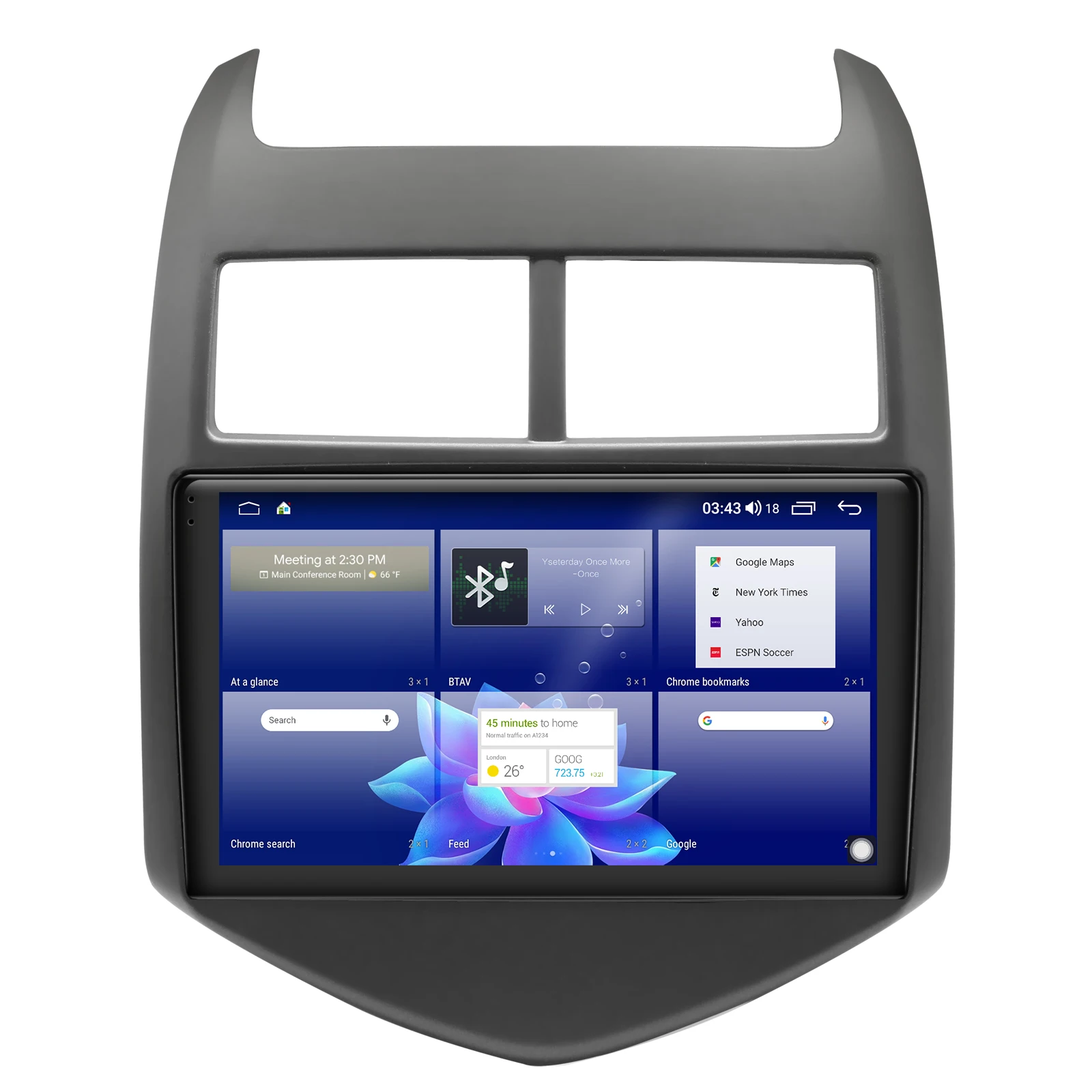 저렴한 안드로이드 차량용 라디오, 블루투스 9 인치 멀티미디어 플레이어, 무선 카플레이 지원, 후진 카메라, 쉐보레 아베오 2011-2015 용