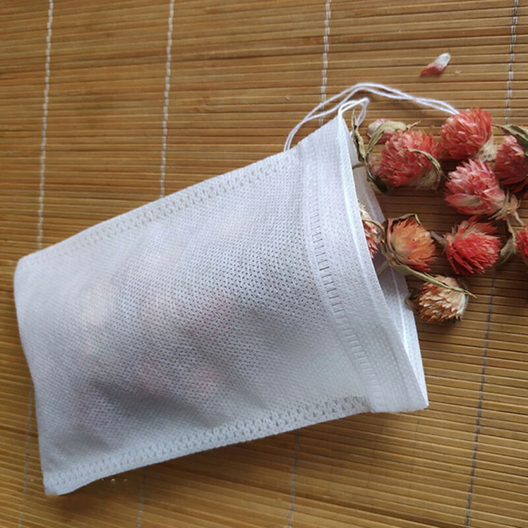 

Disposable Empty Tea Bags Empty Non-woven Sealing Filter Teabags 8*12cm