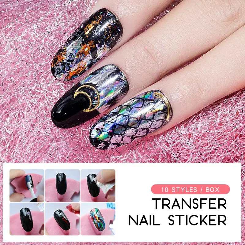 Голографические наклейки для ногтей Saviland сделай сам лак Metaal Kleur Starry переводные