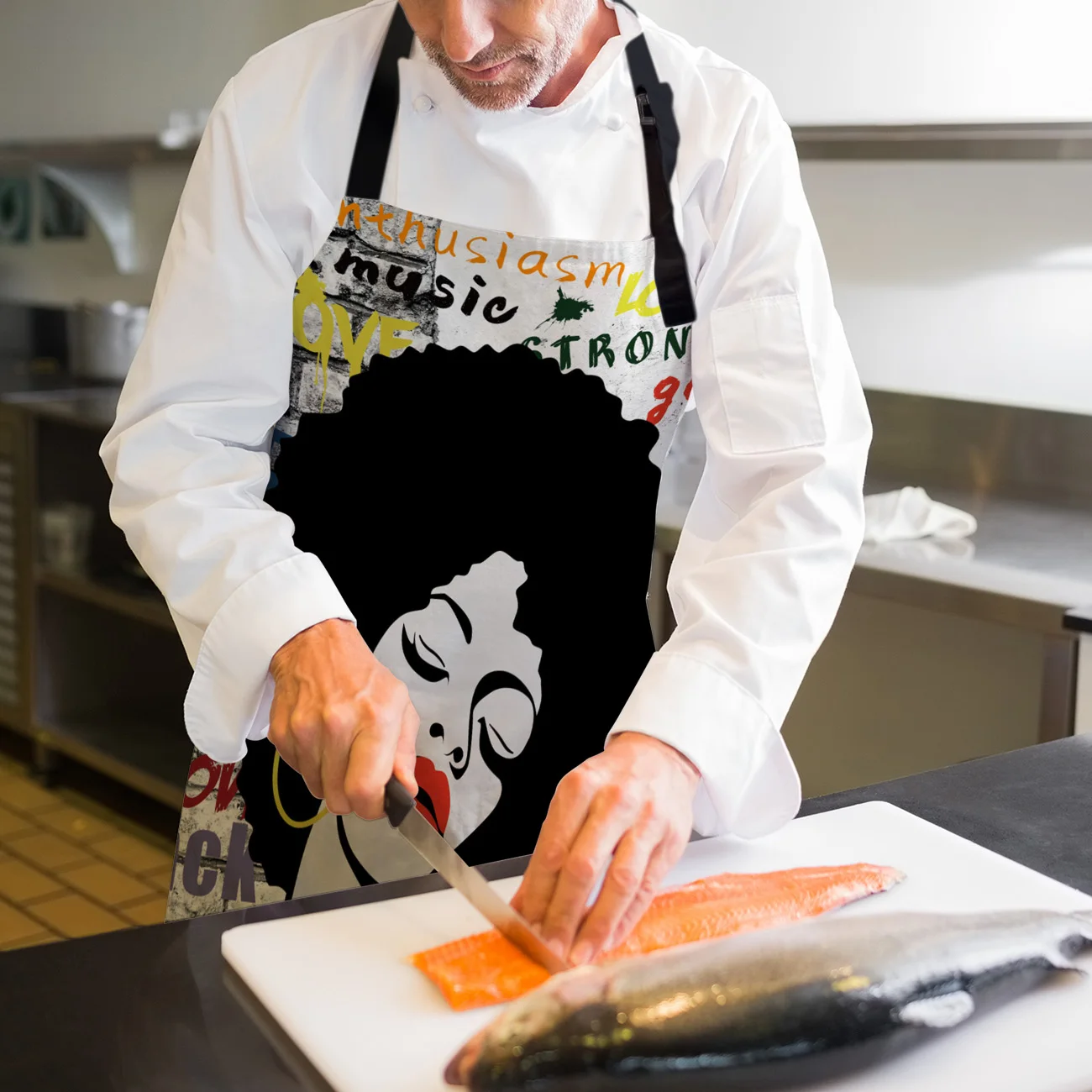 Кухонный Фартук черная девушка я королева граффити сексуальные губы