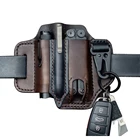 Кожаный футляр для Leatherman, многофункциональный футляр, карманный органайзер для повседневного использования с держателем для ключей для ремня и фонарика, инструмент для кемпинга на открытом воздухе