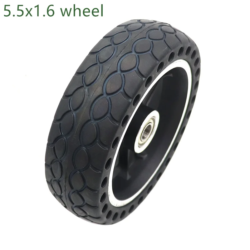 

5.5x1.6 soild wheel 5.5 inch soild tyre with M10 alloy hub 10mm Bearing hole for Electric Scooter