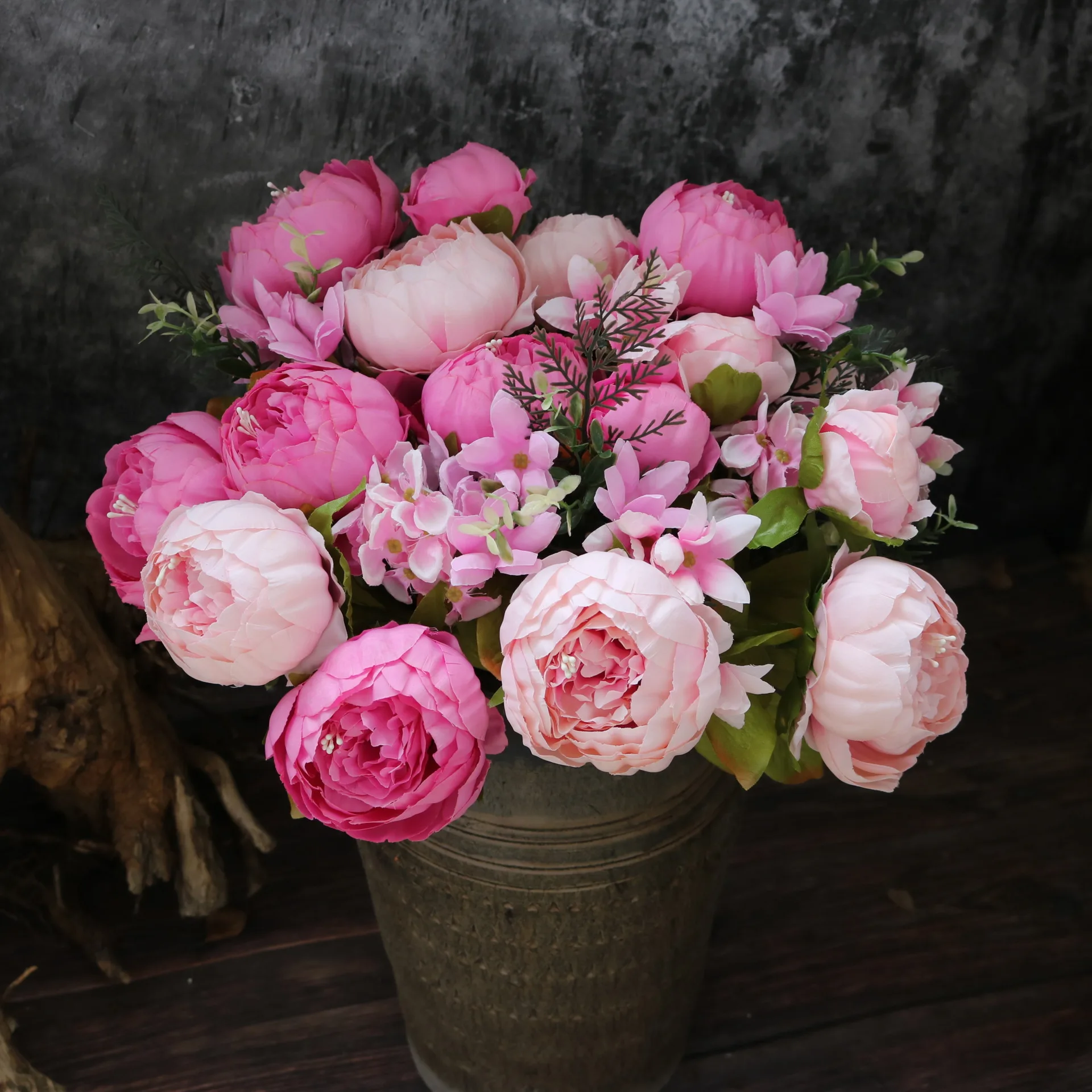 

1 Bunch Of European Artificial Peony Ball Silk Peony Bouquet Wedding Party Home Decoration Bouquet Wreath High-grade Fake Flower