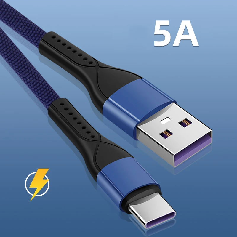 Кабель Micro usb 5A для быстрой зарядки Huawei Mate 40 Samsung Xiaomi Android мобильный телефон USB Type C