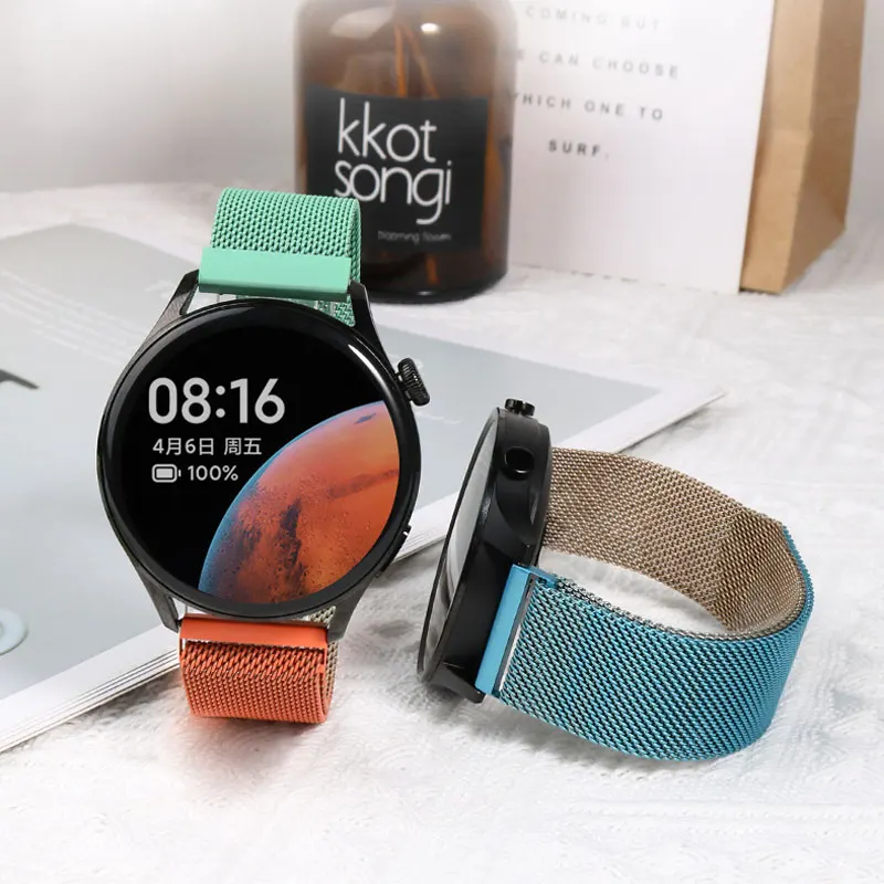 

Magnetic loop for Samsung Galaxy Watch Active 3 4 44mm 45mm 46mm Amazfit gts 2 Bip 20mm 22mm Bracelet hauwei watch gt 2 Strap