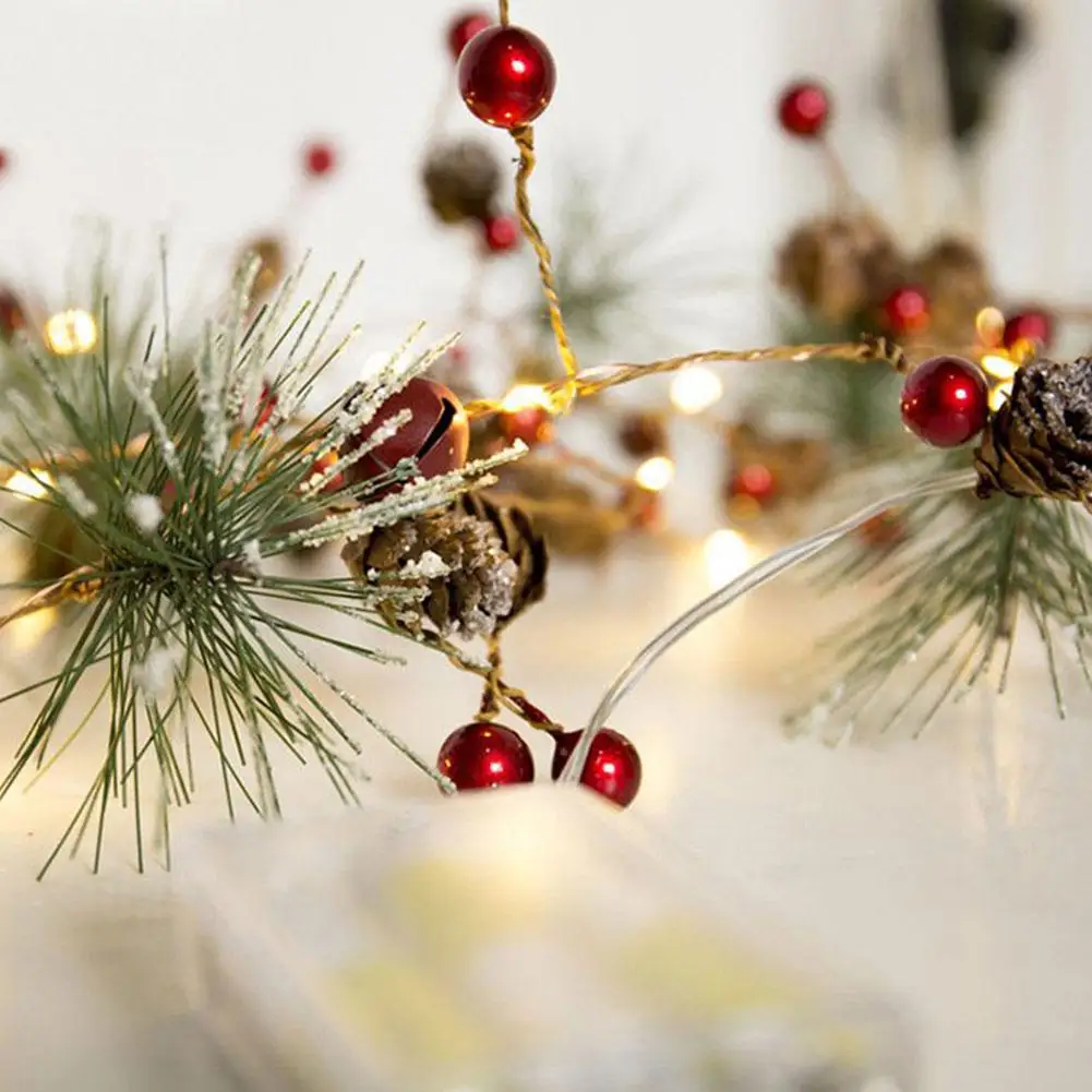 

2 M 20 Lights LED String Lights Copper Wire Pinecone Pine Needle Decor Light For Home Christmas Lighting For Christmas