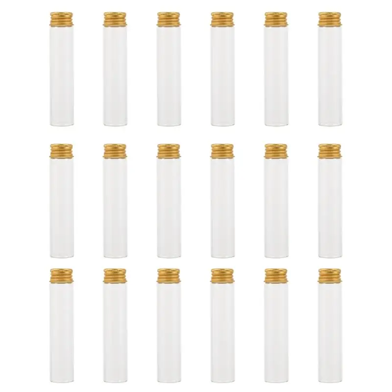

25pcs Glass Storage Transparent Useful Durable Glass Test Tubes for Store Home Labs