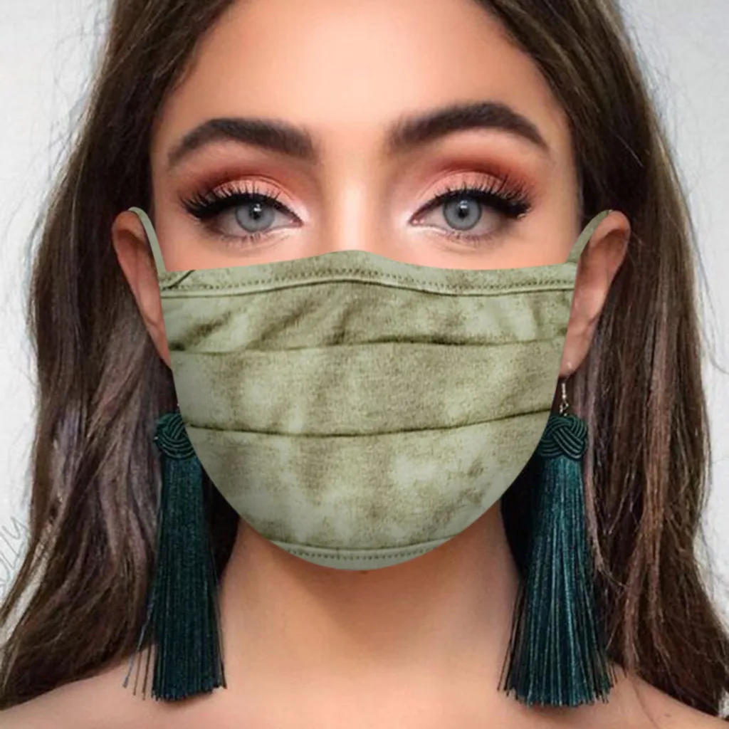 Маска для лица с разноцветным принтом модная дышащая Солнцезащитная защиты от