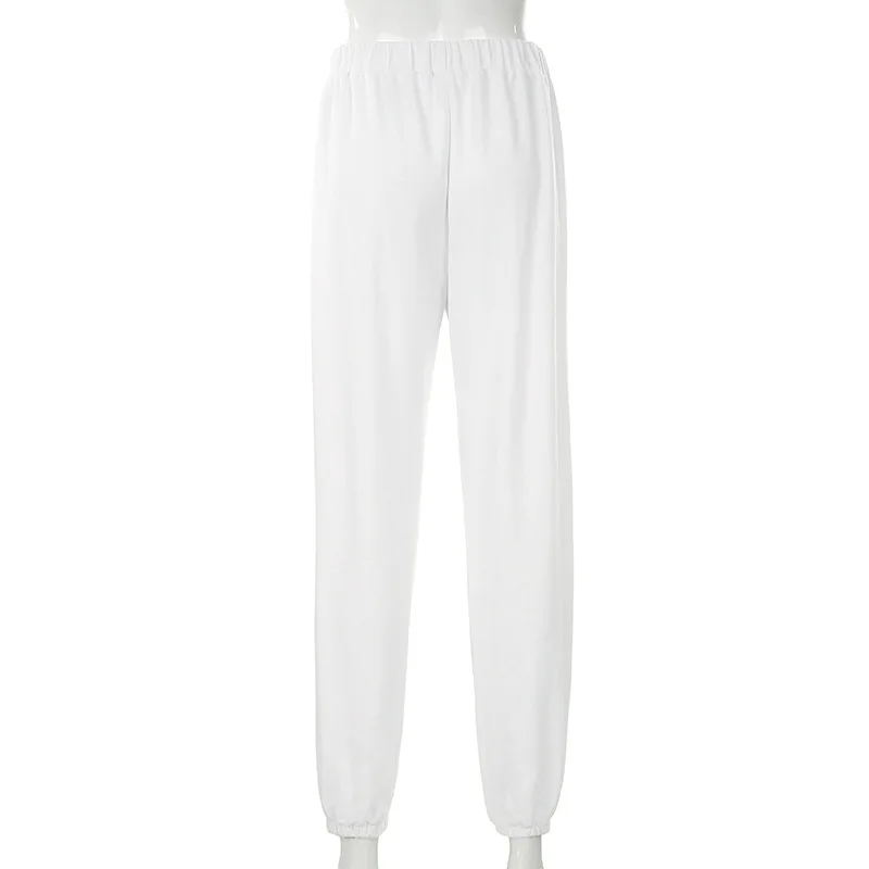 

KALENMOS Pants for Women Embroidery Zipper Split Hem Hip-hop Sweatpants Streetwear Slim High Waist Joggers Trousers Cargo Pant