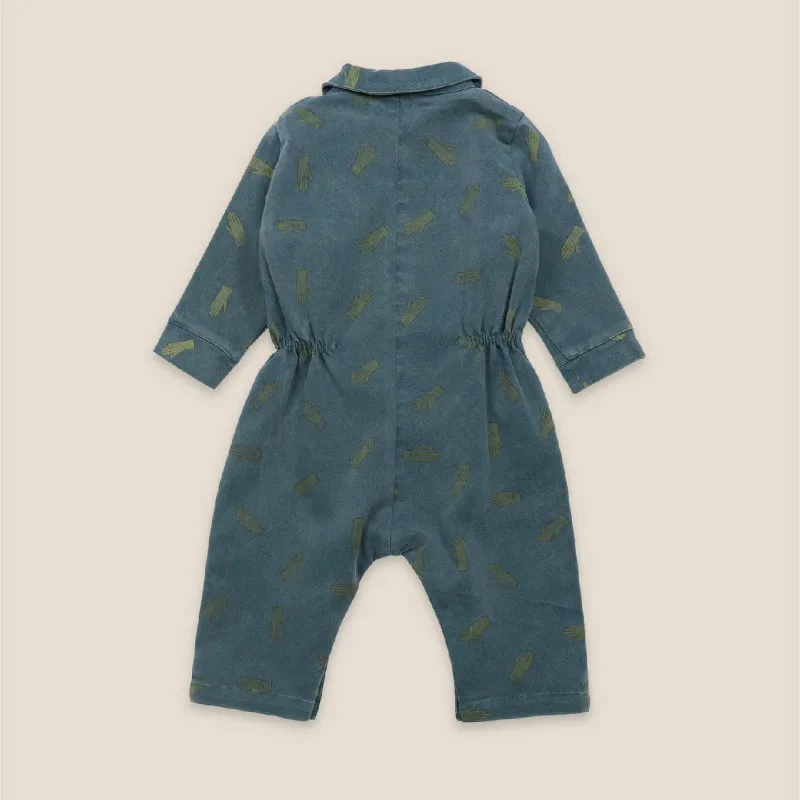 

Pre-sale2020 Autumn and Winter BC Rompers New One-piece Ins Boy Girl Baby Casual Palm Print Lapel Zipper Jumpsuit