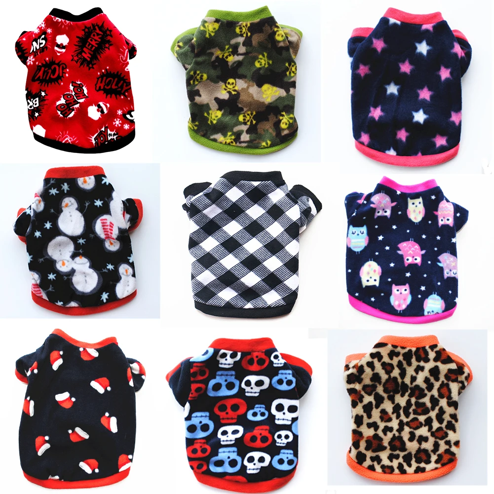 

Puppy Dog Clothes Winter New Cute Fleece Christmas Clothing Sweater Coat Jacket Chihuahua Teddy Law Fighting Pet Clothes