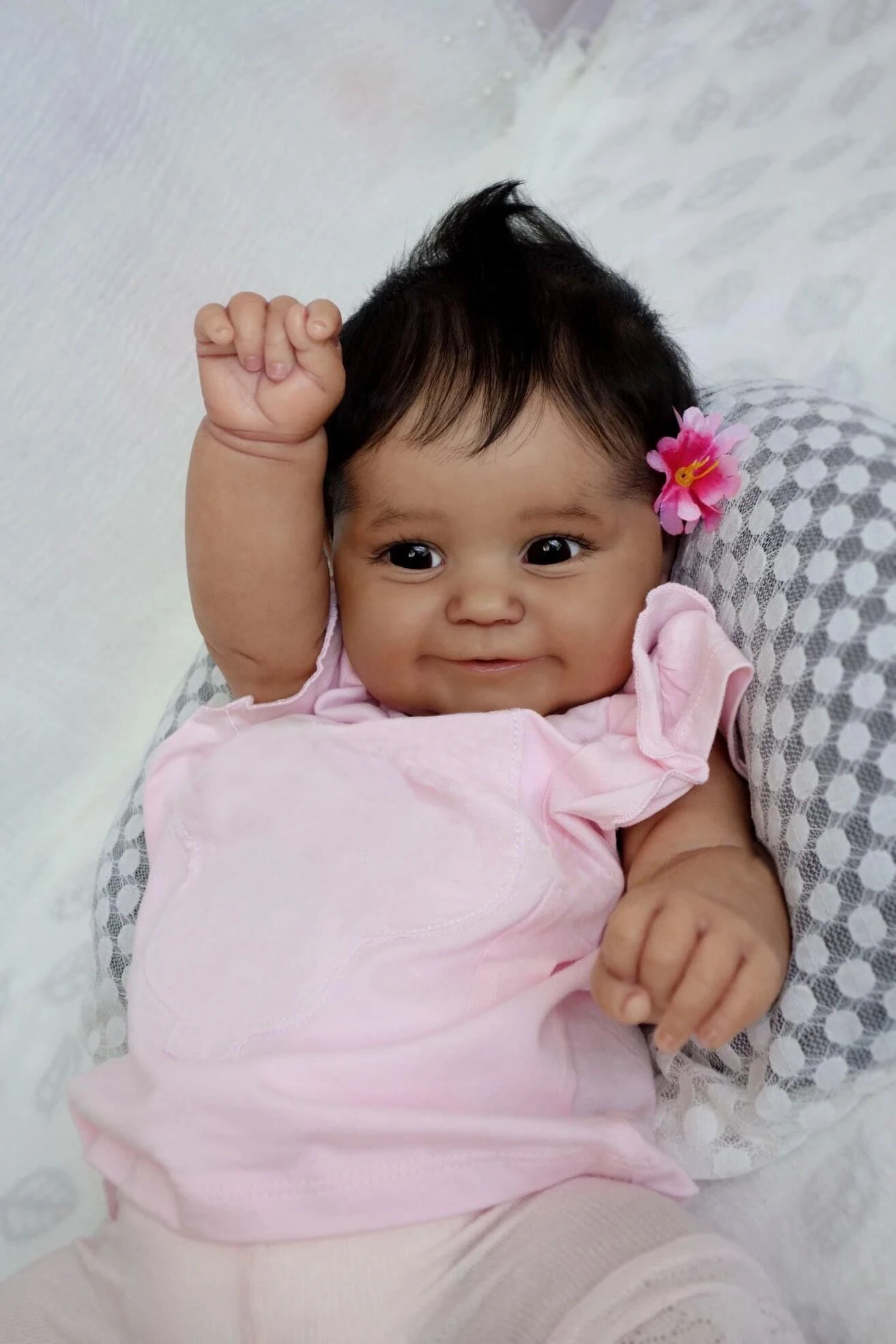 NPK 50 см Мягкая Черная кожа для тела афроамериканский младенец Maddie Reborn Baby Girl гибкие
