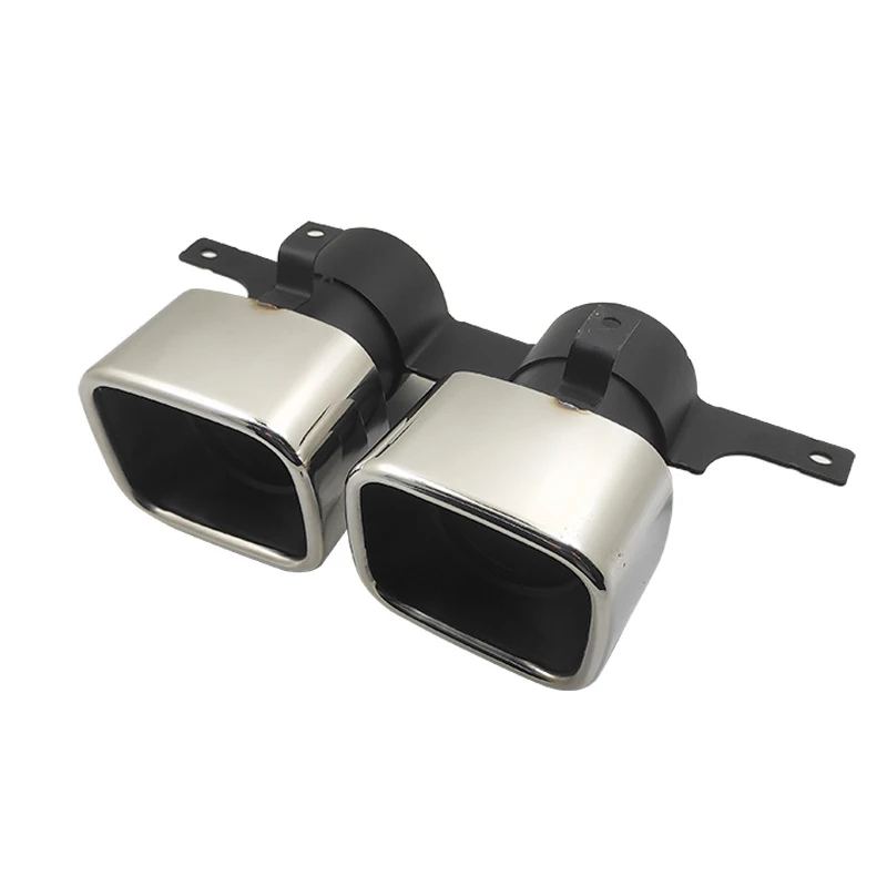 2pcs Square Mouth Dual Outlet Stainless Steel Exhaust Muffler Tube For Toyota Alphard Tail Pipe Tipe Throat Car Accessories | Автомобили и