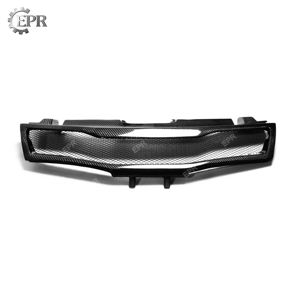 carbon bumper grill for honda civic fn2 type r carbon fiber front grill2007 2011body kit tuning trim part for civic fn2 racing free global shipping