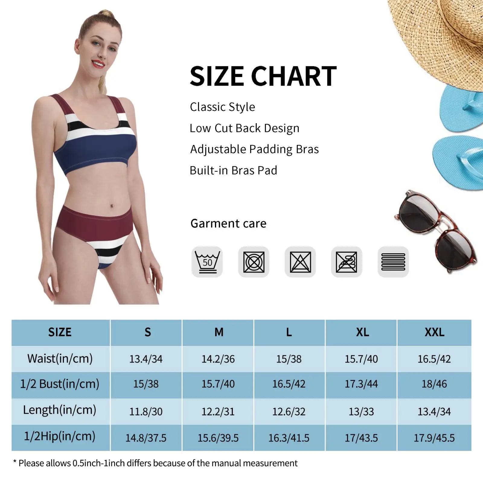 

Away Swimsuit one piece Bikini Padded Colours Football Footy Sport Soccer Newcatsle Park Pattern Bar Stripe