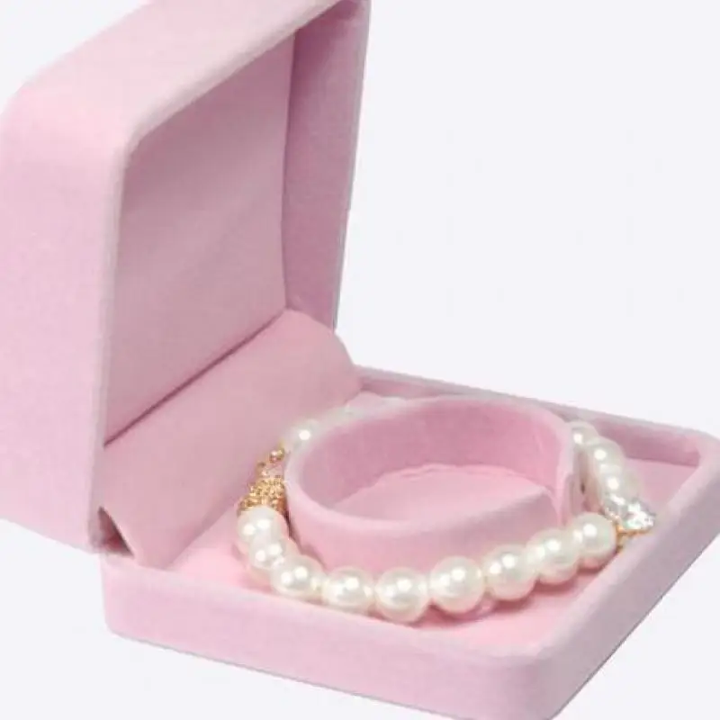 

Premium Velvet Bangle Bracelet Box Anklet Holder Jewelry Display Boxes Collar Jewellery Packaging Gift Storage Wholesale 100pcs