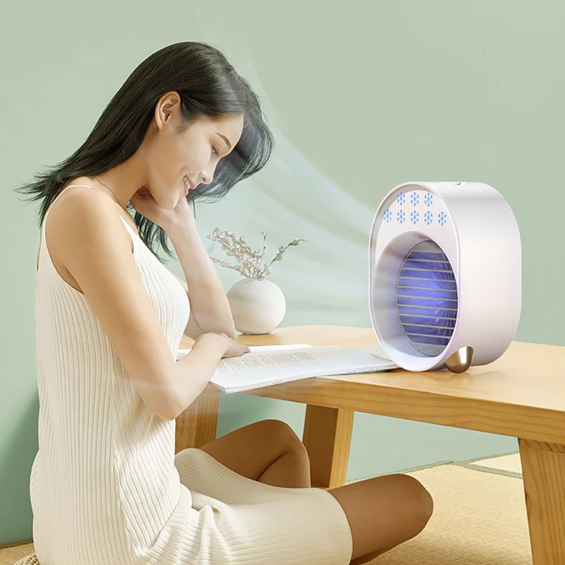 Воздушный кулер 3 скорости USB-вентилятор настольный мини-кондиционер с ночной
