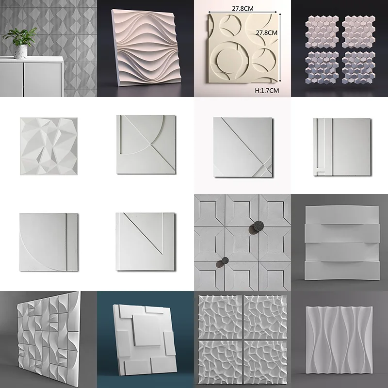 Sombra creativa estereoscópica cemento pared molde Decoration Fondo pared azulejo molde pasta tipo pared azulejo руководство molde