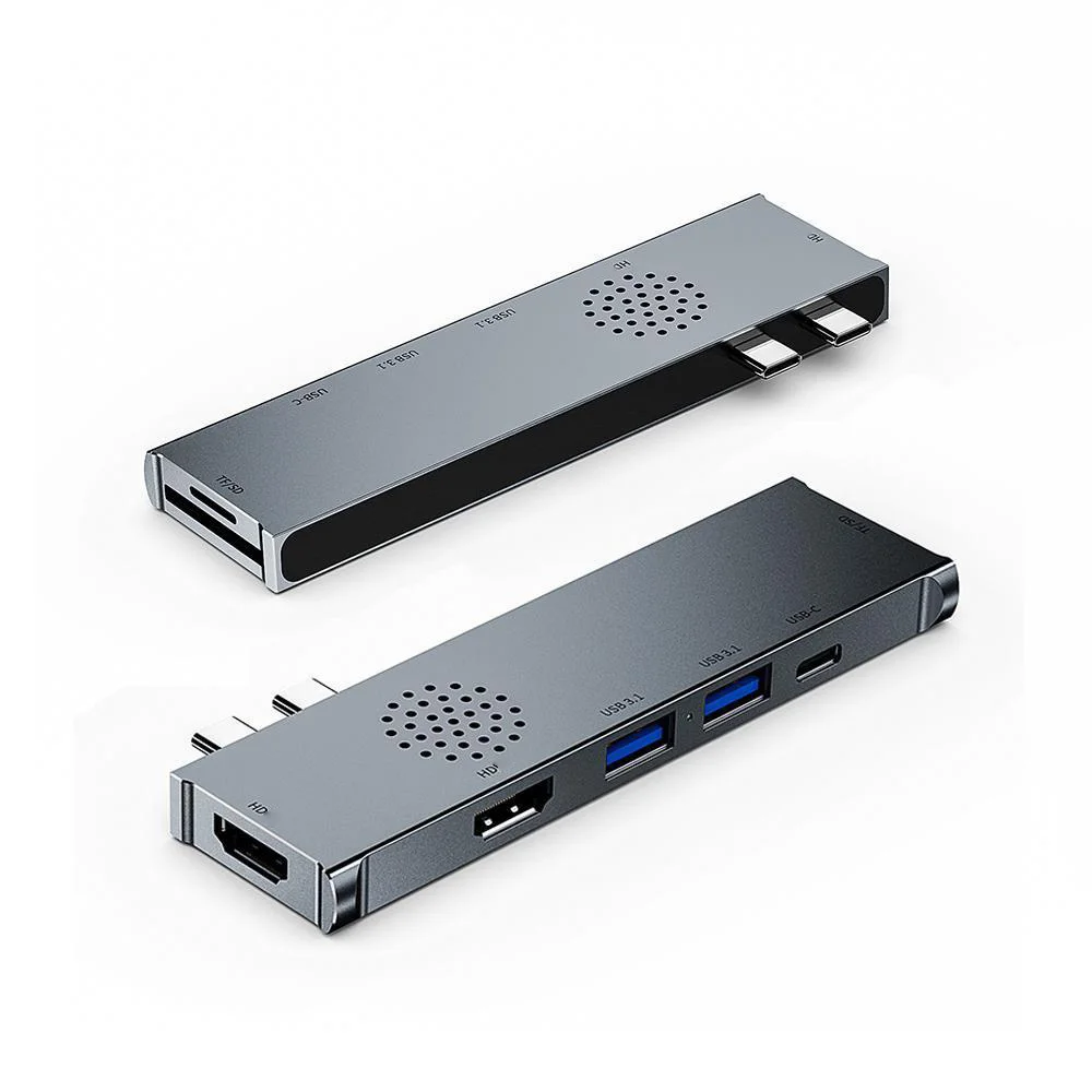 

USB-концентратор 7 в 1 с кардридером для SD-и TF-карт