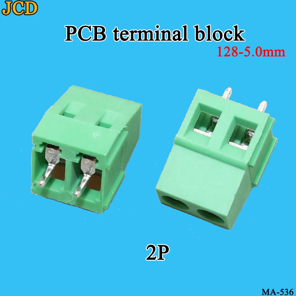 JCD 10 шт./лот клеммы KF128-5.0-2P 3P 300 В 10A винт 2Pin 3pin 5 0 мм прямой контактный PCB клеммный