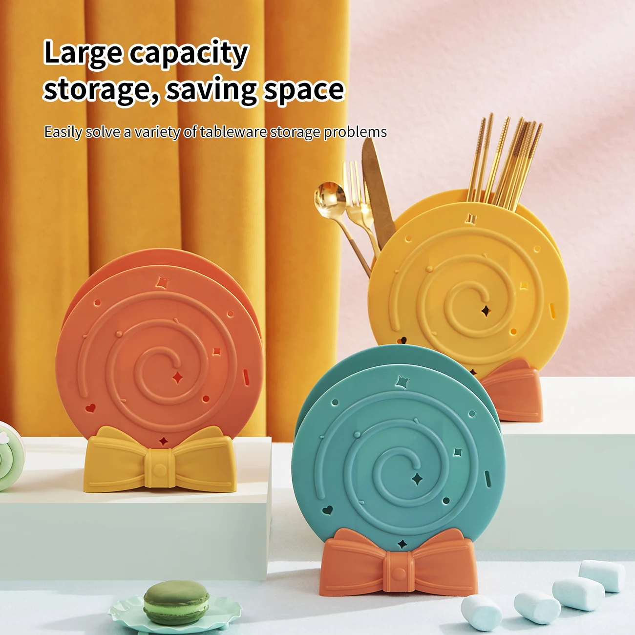 

Household Chopstick Basket Chopstick Holder Kitchen Contrast Color Chopstick Cage Large Capacity Tableware Storage Box