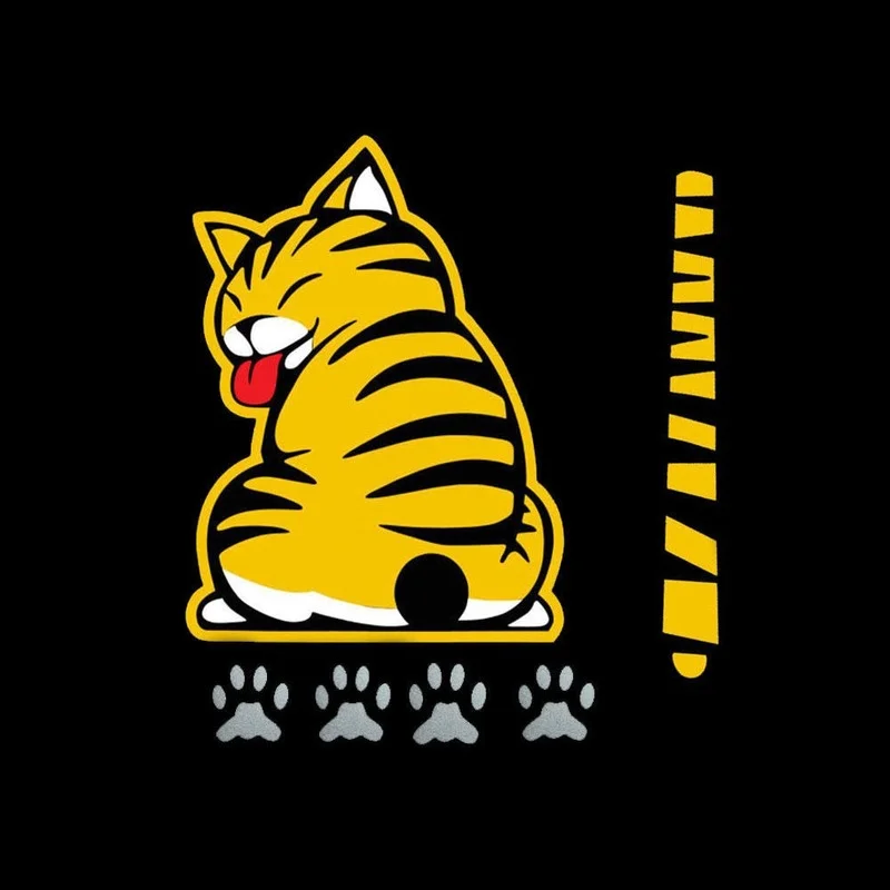 3D Cat подвижный хвост наклейка на автомобиль в виде лапы креативное мультяшное