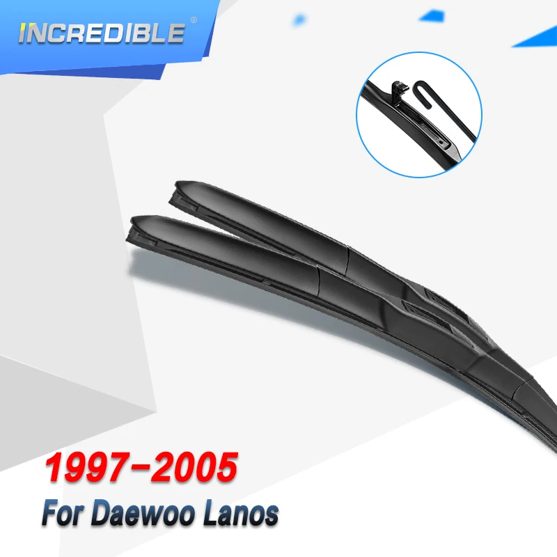 

INCREDIBLE Hybrid Wiper Blades for Daewoo Lanos Fit Hook Arms 1997 1998 1999 2000 2001 2002 2003 2004 2005