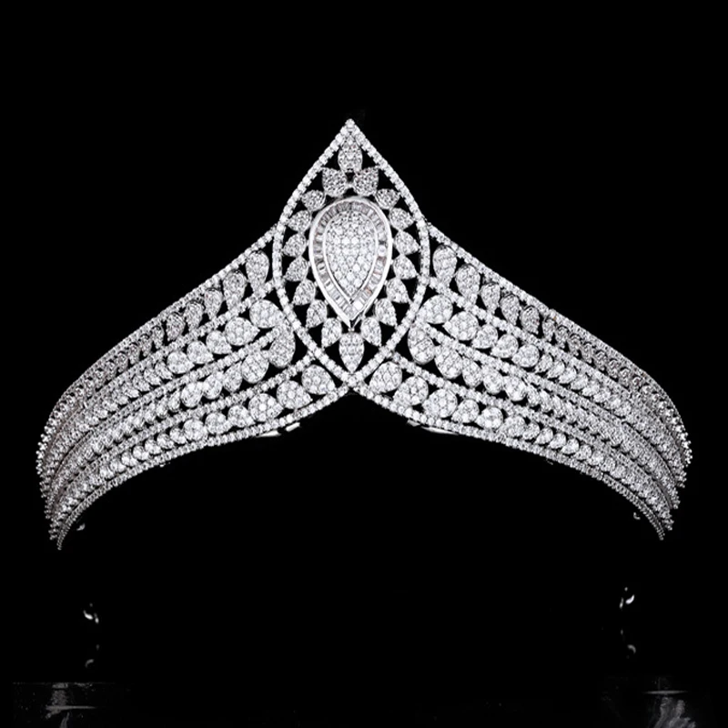 

Ymor Stylish Bridal Headwear Full Zircon Brides Headpieces Crystals Wedding Hair Accessories Hair Band Brides Crown Tiaras