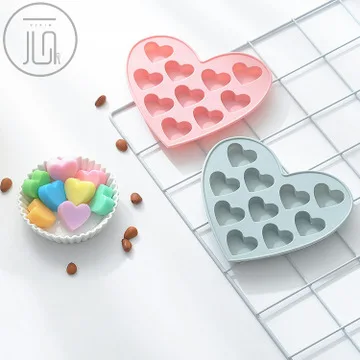 10 Even Small Love Silicone Handmade Soap Cake Mold DIY Chocolate Baking Ice Grid | Molds