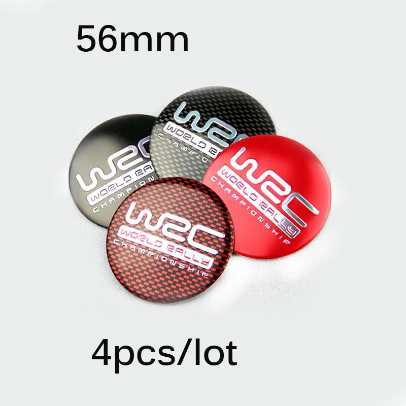 

4pcs/set 56mm car wheel cap sticker for WRC car center cap logo car wheel center hub cap emblem Dust-proof badge Sticker