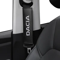 car carbon fiber seat safety belt cover dacia emblem shoulder protection for renault duster megane scenic logan loguna zoe koleo