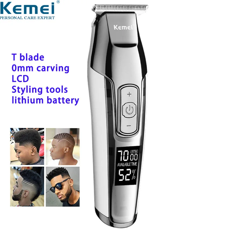 Kemei Professional Electric Hair Clipper Rechargeable Cordless Hair Trimmer Beard Shaver Hair Cutting Machine Hair Cutter Barber enlarge