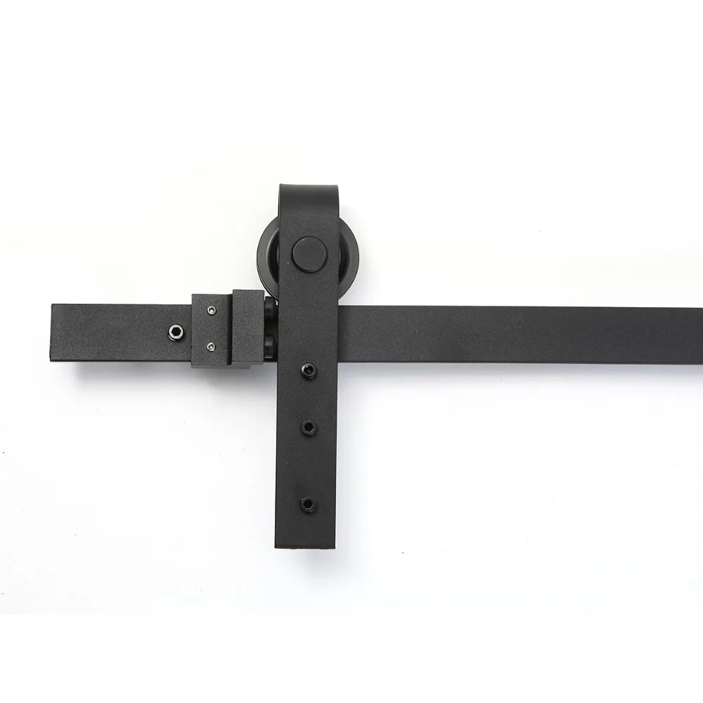 

3.3 FT REAL Mini Sliding Barn Door Hardware Black Carbon Steel Sliding Door System For Kitchen Bathroom Cabinet