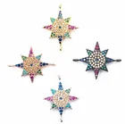 17*22 мм солнце микро паве cz Циркон кубический цирконий бусины DIY Медь ожерелье Шарм браслет соединители аксессуары wrf24