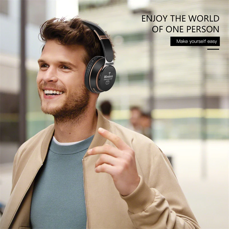 bluetooth headphones over ear hifi head wireless earphones with mic 3d music headset gamer foldable auriculare fone for samsung free global shipping