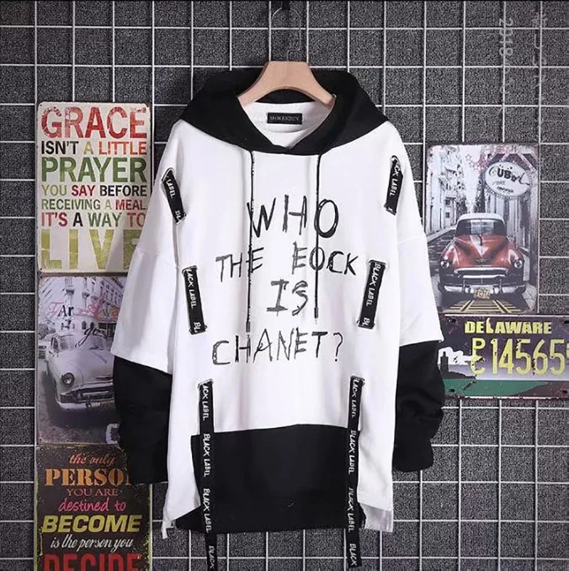 Толстовка мужская с круглым вырезом модная повседневная одежда для отдыха