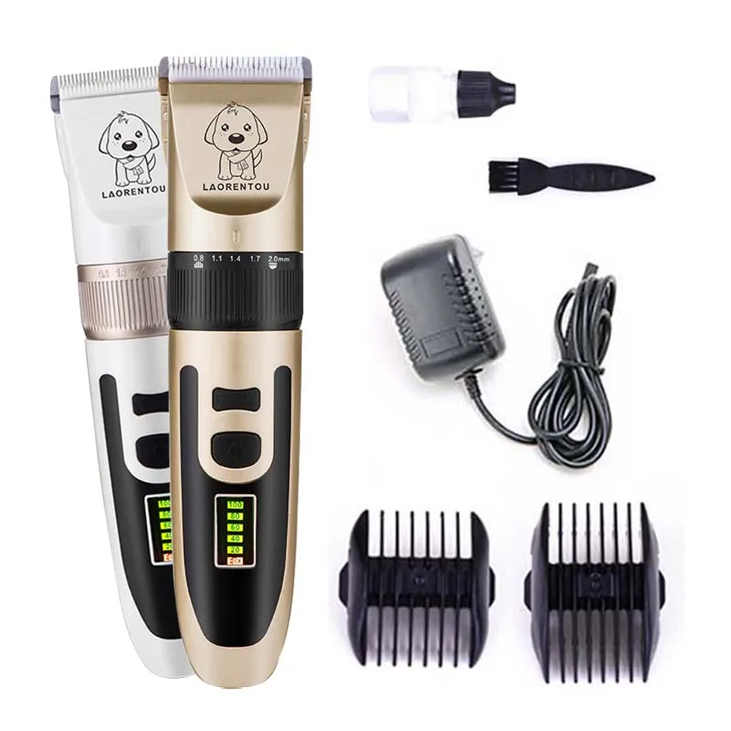 

Electric Pet Clipper Dog Growing Clipper Battery level display Low-noise Grooming haircut Trimmer Pet Grooming Clipper Kit