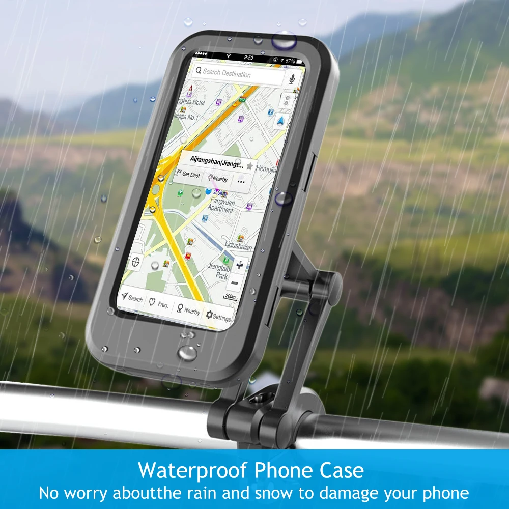 

Universal Motorcycle Magnetic Phone holder Adjustable Handlebar Stands Cell Phone Support Mount Bracket waterproof mobile holder