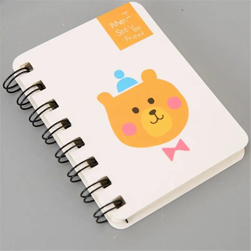 

A7 Cartoon Animal and Plant Rollover Coil Learning Goods Small Notebook Pocket