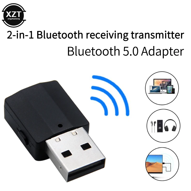 USB Bluetooth адаптер передатчик аудио приемник 5 0 мини стерео AUX разъем 3 мм для ТВ ПК