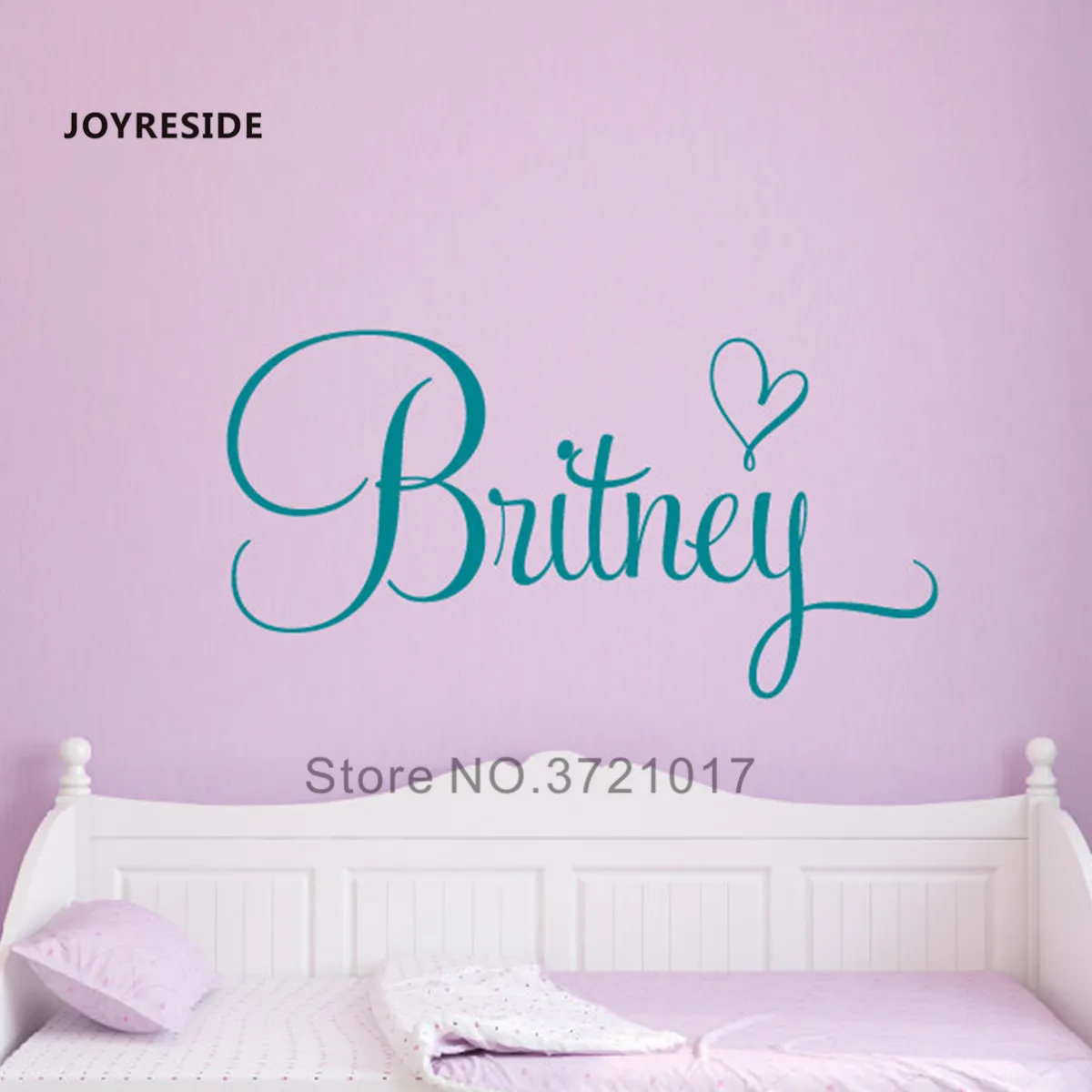 Виниловая наклейка на стену joysebe индивидуальное имя с сердцем домашний декор для