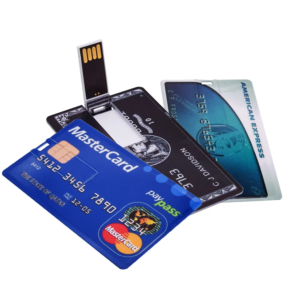 Кредитная карта Флешка USB Stick2.0 Usb флешка Cle банка стиль Карта памяти палка 64 ГБ 32 16 8