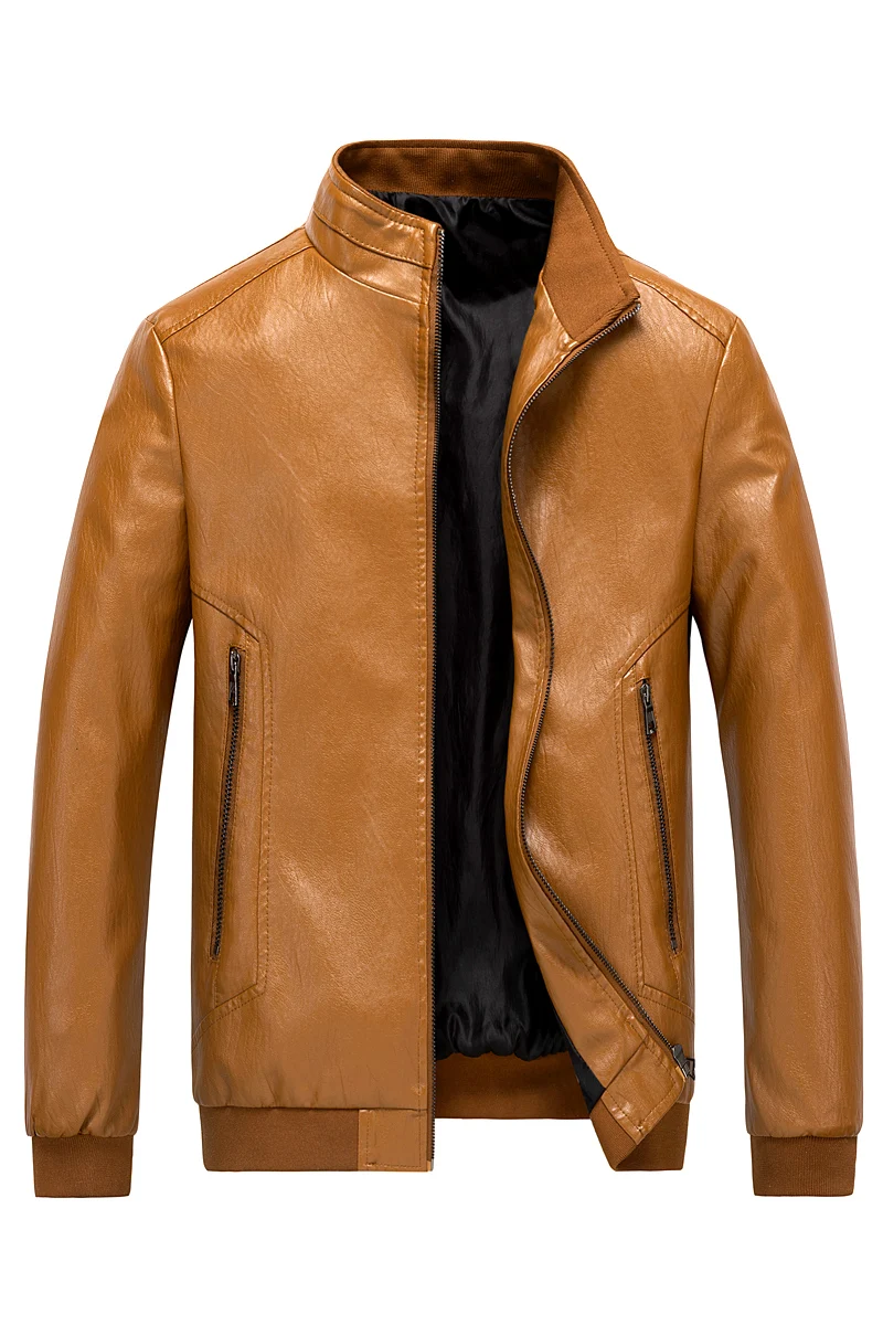

Men Leather Jackets Coats Clothing Autumn Winter Male Fashion Casual Faux PU Jacket Men's Motorcycle High Quality Jacket A1911