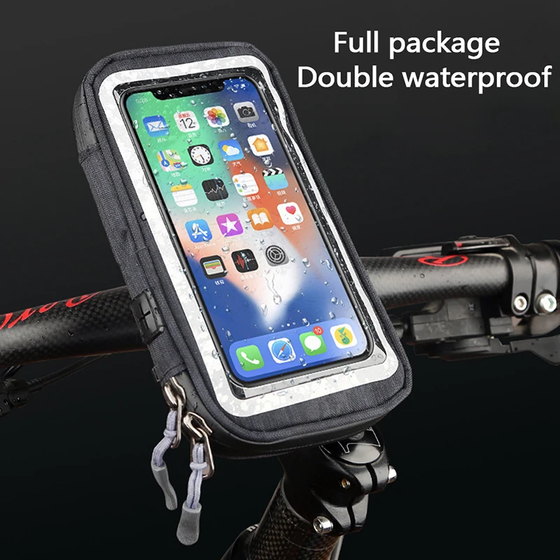 360 ° Вращение Велоспорт велосипед защитная накладка на руль мешок сенсорный