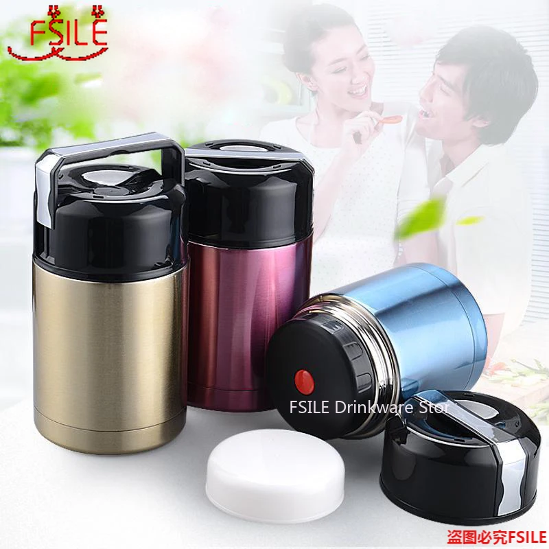 

Large Capacity 800ML&1000&1200ML Insulated Cup Vacuum Flasks & Lunch Thermos Food With Containers Thermo Pot Box
