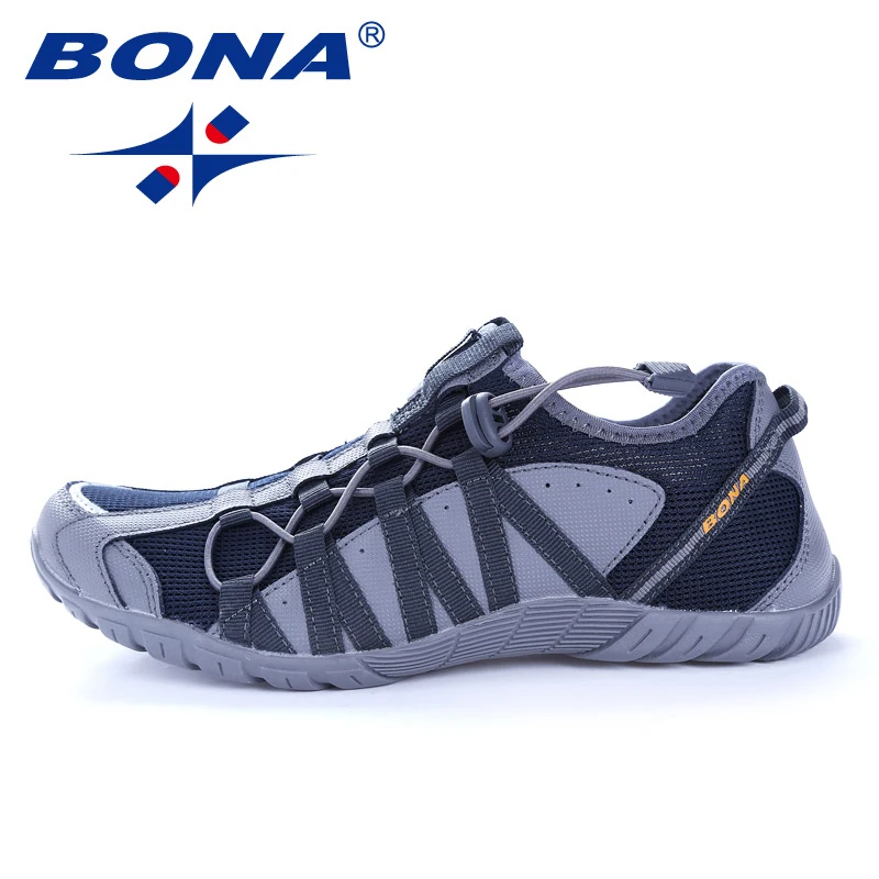BONA Running Shoes For Man Mesh Breathable Fitness Mesh Sport Shoes Outdoor Walking Jogging Lace Up Casual Anti-skid Sneakers