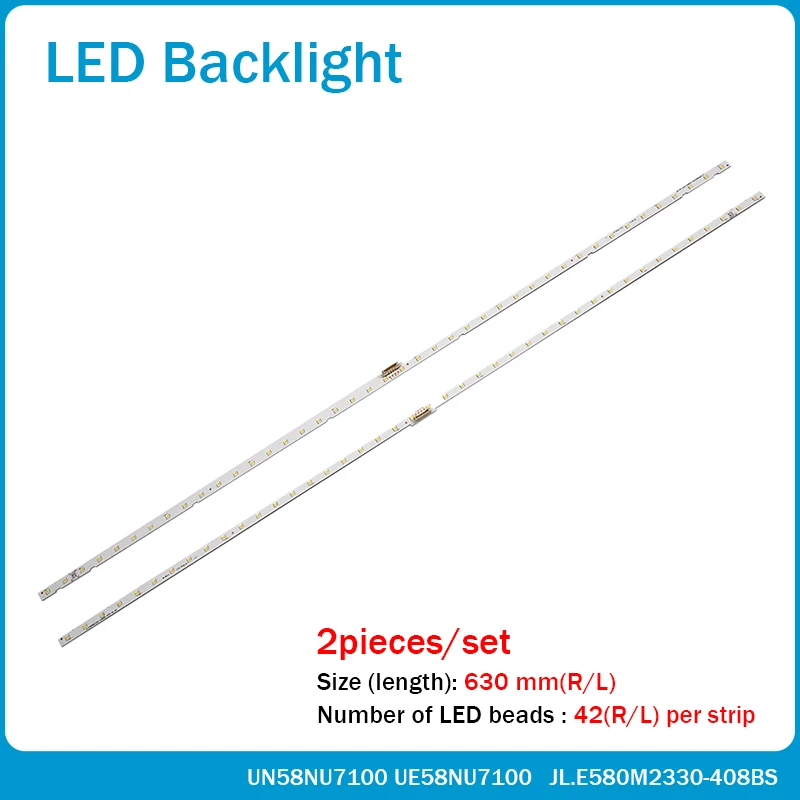 

New 4 PCS LED backlight strip for Samsung UN58NU7100 UE58NU7100 un58nu710D UN58NU6080 LM41-00632A BN96-46866A JL.E580M2330-408BS